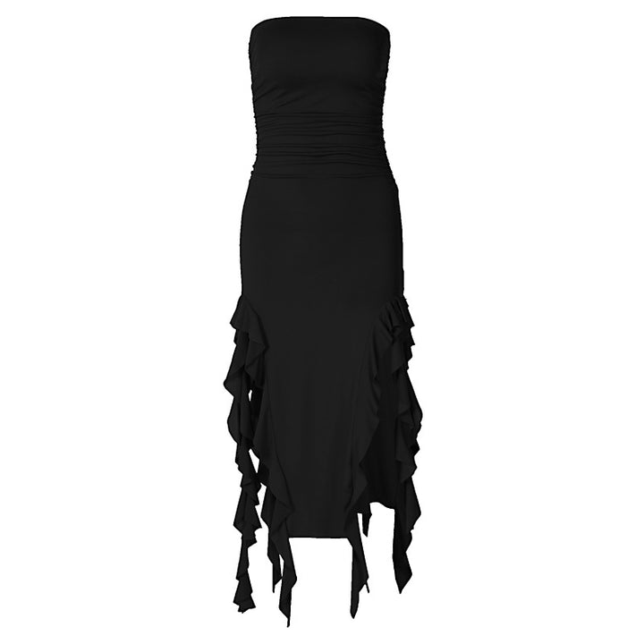 Damen Wickelkleid mit Rüschen und figurformendem Schnitt Echo Archiv