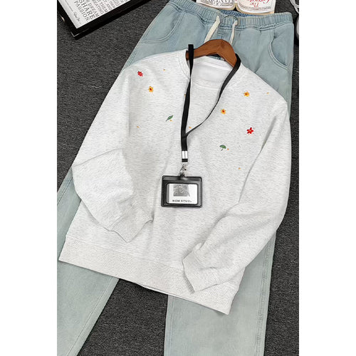 Damen Gemusterter Sweatshirt mit floralem Design Echo Archiv