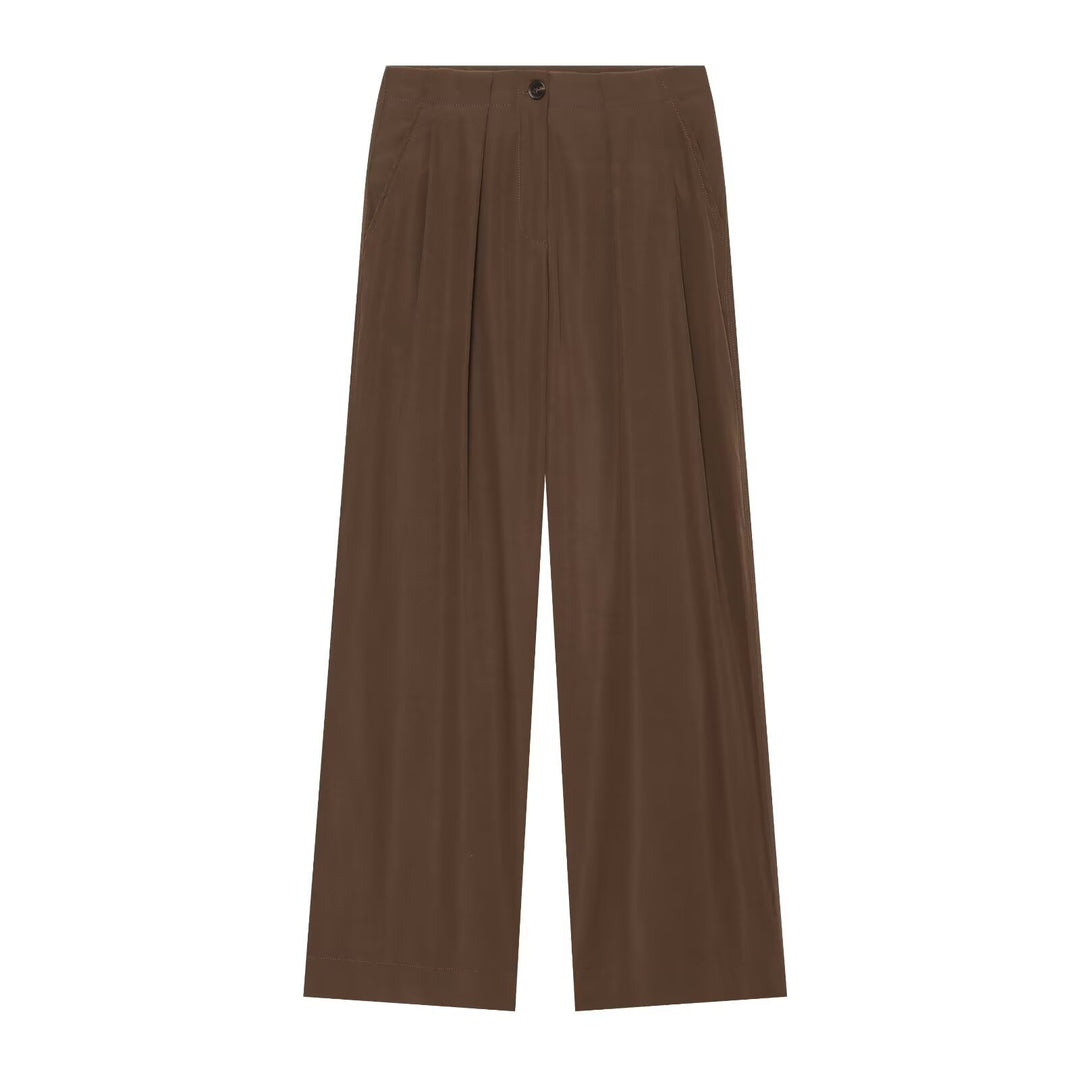 Damen Hochtaillierte Palazzo-Hose mit Bundfalten und seitlichen Eingrifftaschen Echo Archiv