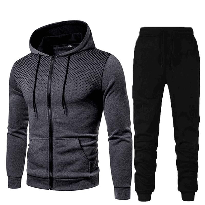 Herren Sportliches Jogginganzug-Set mit atmungsaktivem Material und modernen Einsätzen Echoarchiv