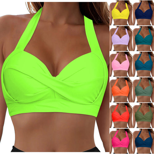 Damen Modisches Bikinioberteil mit Wickeldesign Echo Archiv