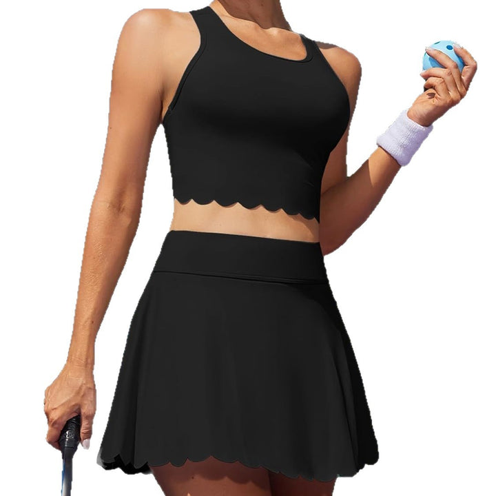 Damen Sportliches Tennis-Outfit mit gewelltem Saum Echo Archiv