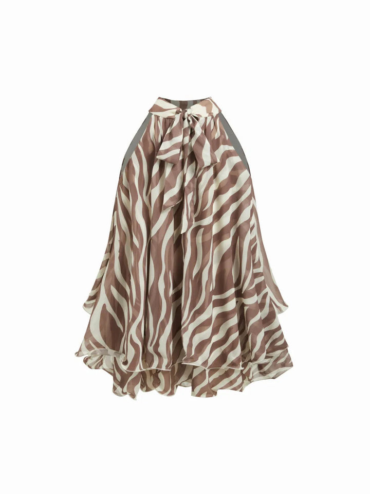 Damen Schwingender Chiffon-Rock mit Schleifenverschluss Echo Archiv
