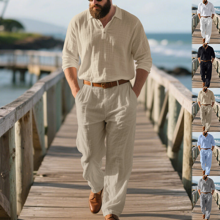 Herren modischer Zweiteiler mit Poloshirt und bequemen Bund Echoarchiv
