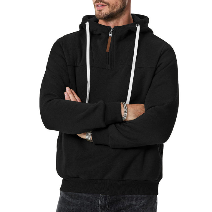 Herren modischer Kapuzensweater mit innovativem Reißverschluss und praktischen Kordelzügen Echoarchiv
