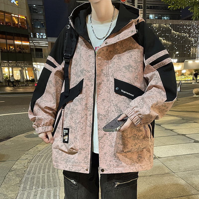Herren urbaner Windbreaker mit funktionalen Taschen Echoarchiv