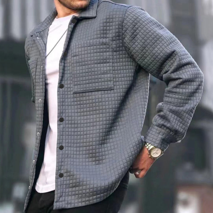 Herren Strickjacke mit strukturierter Oberfläche und praktischen Taschen Echoarchiv