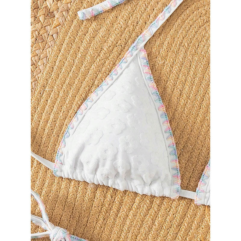 Damen Triangel-Bikini mit verstellbaren Bindebändern und raffinierter Textur Echo Archiv