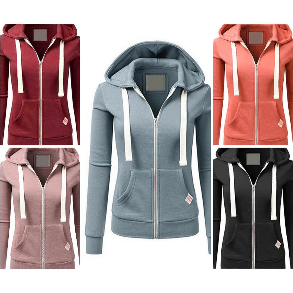Damen Kapuzenjacke mit Reißverschluss taillierter Sweatshirt-Hoodie aus Baumwollmischung Echo Archiv