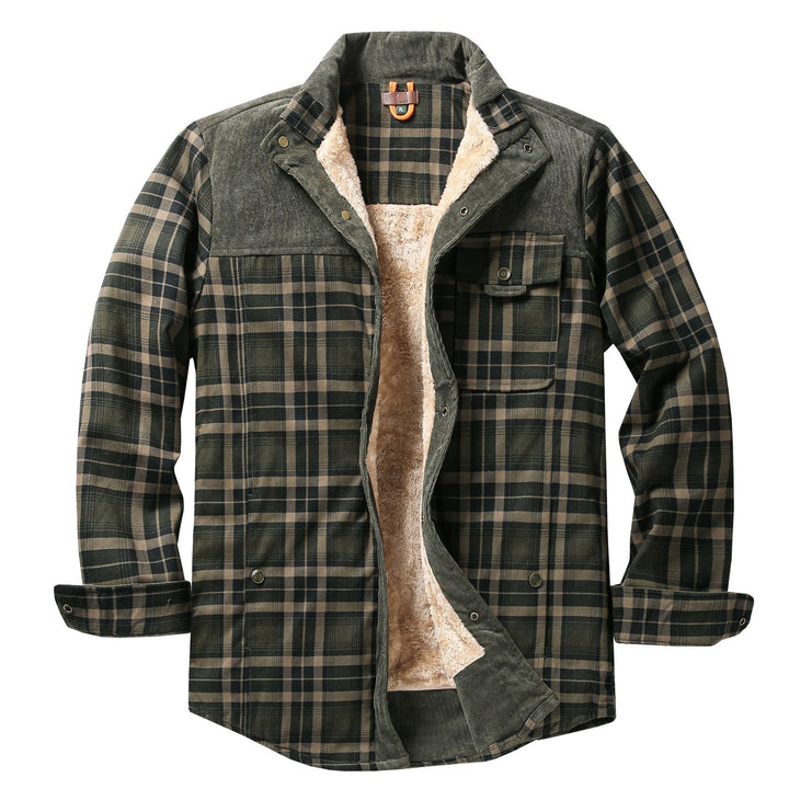 Herren Lässige Flanelljacke mit Teddyfutter Echo Archiv