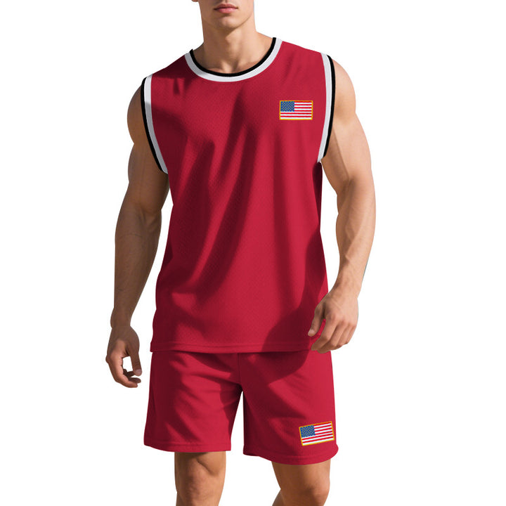 Herren Sportanzug mit ärmellosem Oberteil und Shorts Echoarchiv