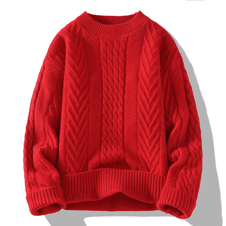Herren Strickpullover mit modernen Zopf- und Rippstrukturen Echoarchiv