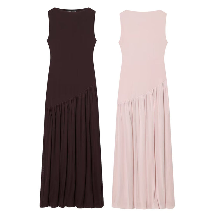 Damen Maxikleid mit elegantem Drapé und asymmetrischem Saum Echo Archiv