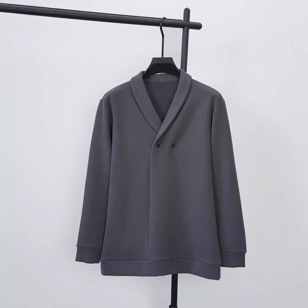 Herren Freizeitjacke mit modernem Schalkragen und praktischen Knöpfen Echoarchiv