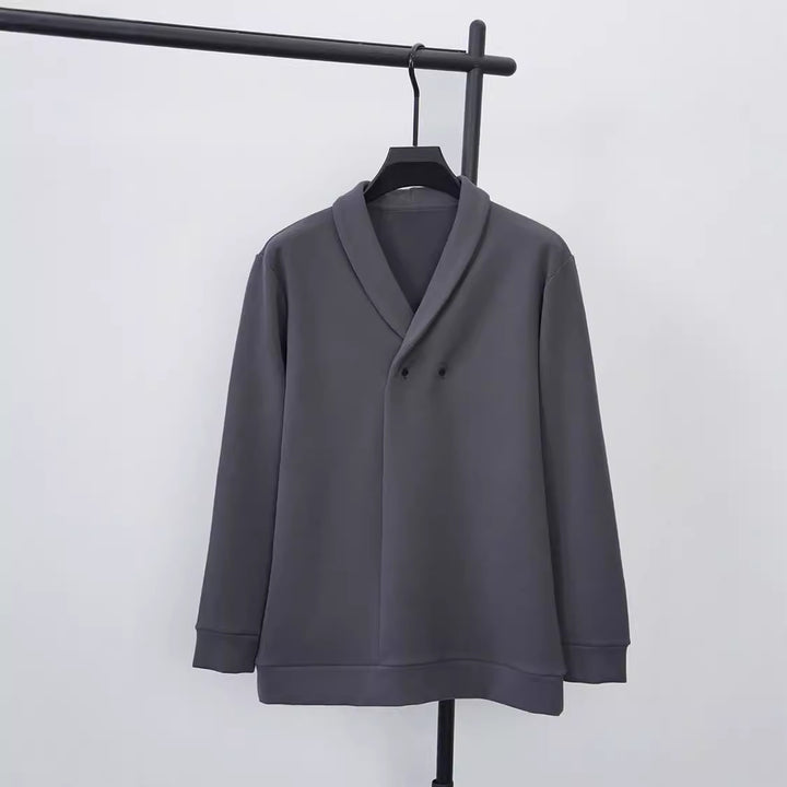 Herren Freizeitjacke mit modernem Schalkragen und praktischen Knöpfen Echoarchiv