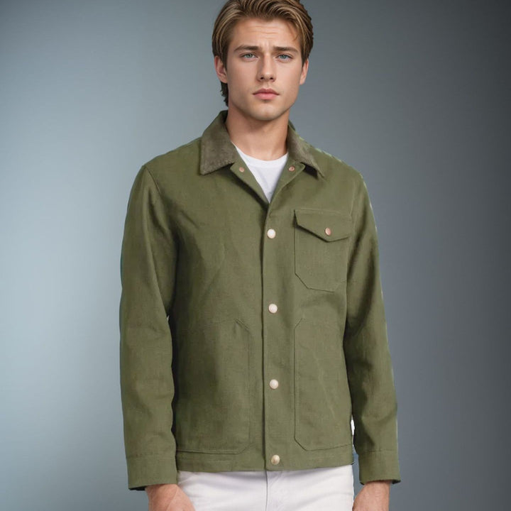 Herren zeitlose Jacke mit strukturiertem Design Echoarchiv