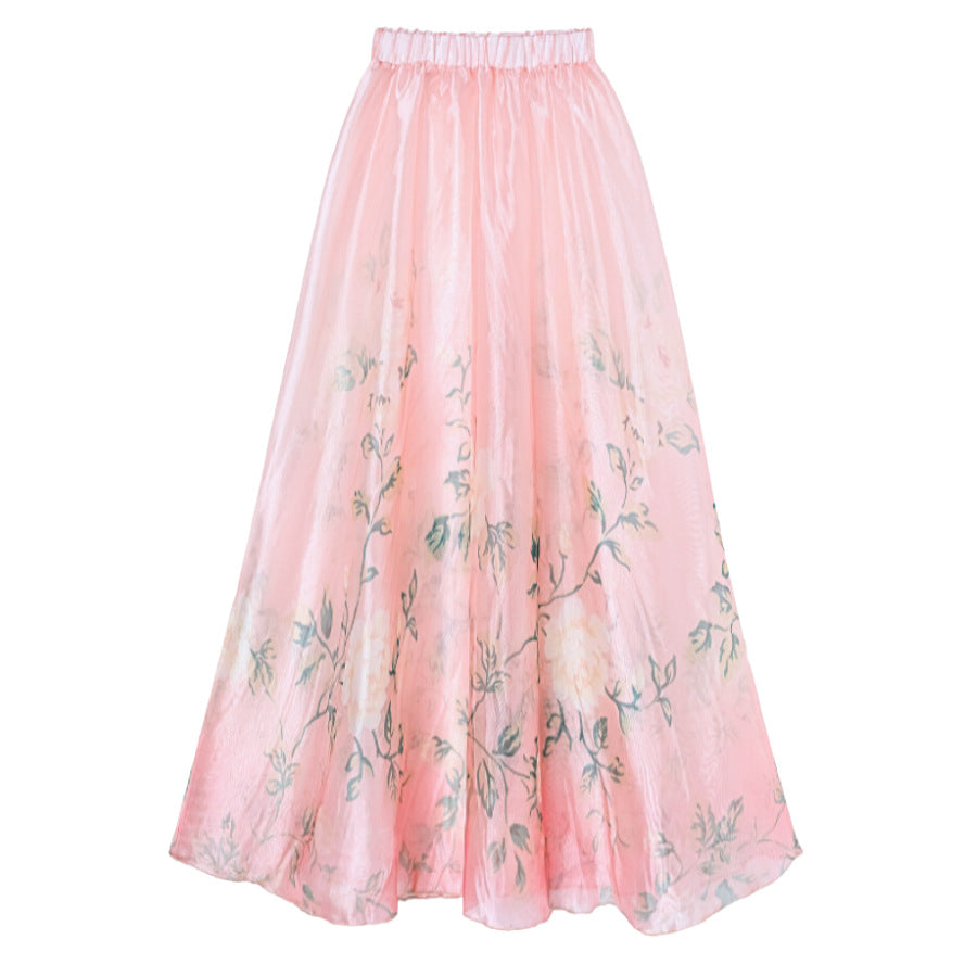 Damen Bikini-Set mit floralen Details und luftiger Maxi-Rock Echo Archiv