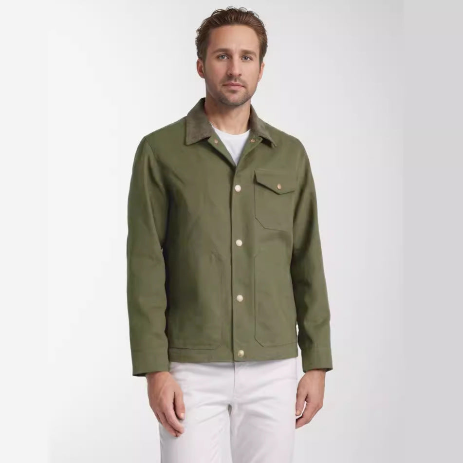 Herren zeitlose Jacke mit strukturiertem Design Echoarchiv