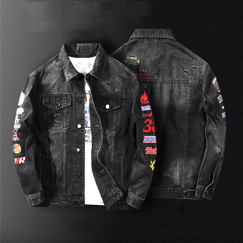 Herren Modische Denim-Jacke Echoarchiv
