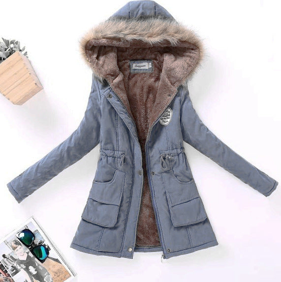Damen hochwärmender Winterparka mit Teddy-Innenfutter, Tunnelzug und Kunstfellbesatz – Montévia