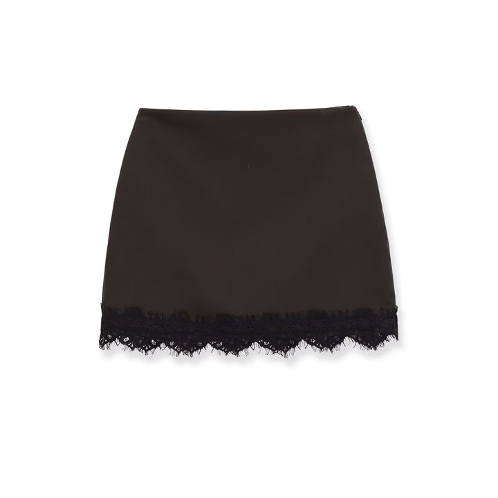Damen eleganter Rock mit Spitzenbesatz und strukturiertem Gewebe Echo Archiv