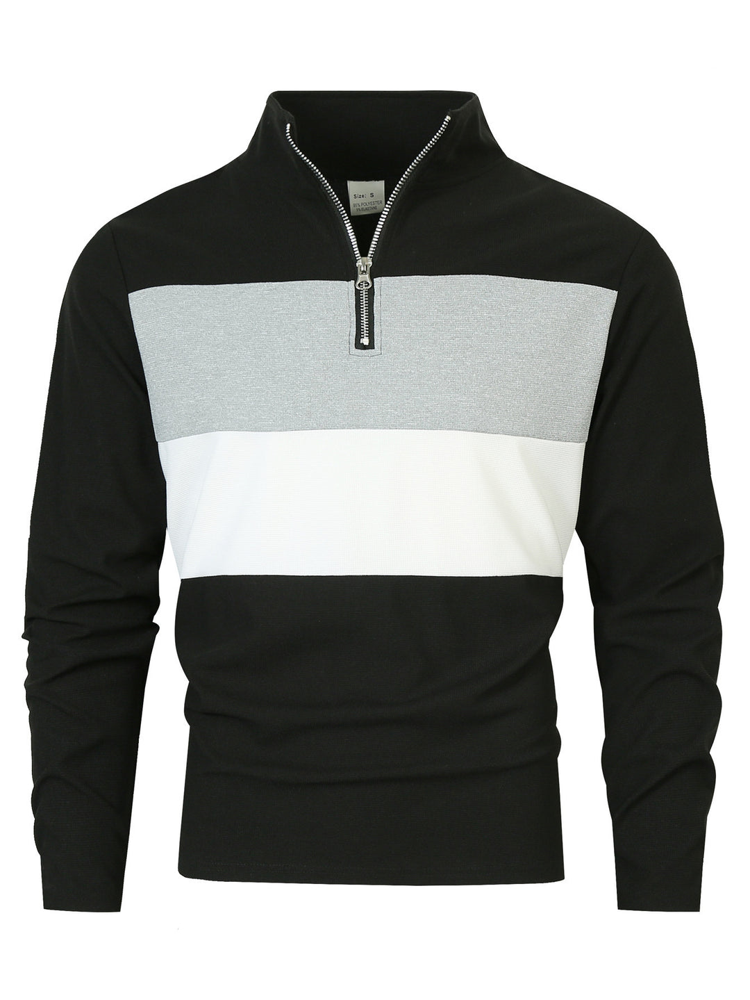 Herren Zip-Pullover mit modischem Farbschnitt und komfortablem Style Echoarchiv