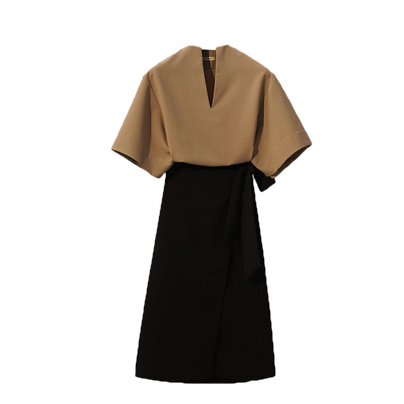Damen Elegante Bluse mit V-Ausschnitt und weitem Schnitt Echoarchiv
