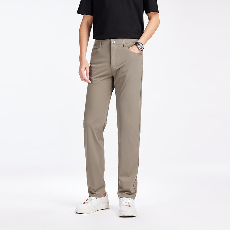 Herren Stretch-Chinohose mit praktischem Taschen-Design und schmaler Passform Echoarchiv