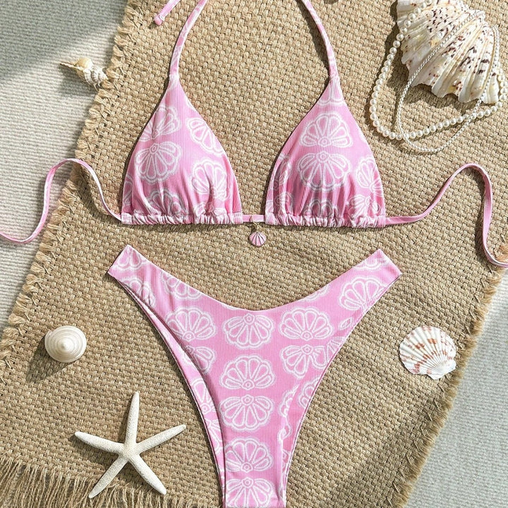 Damen Triangel-Bikini mit floralem Muster und komfortablem Schnitt Echo Archiv