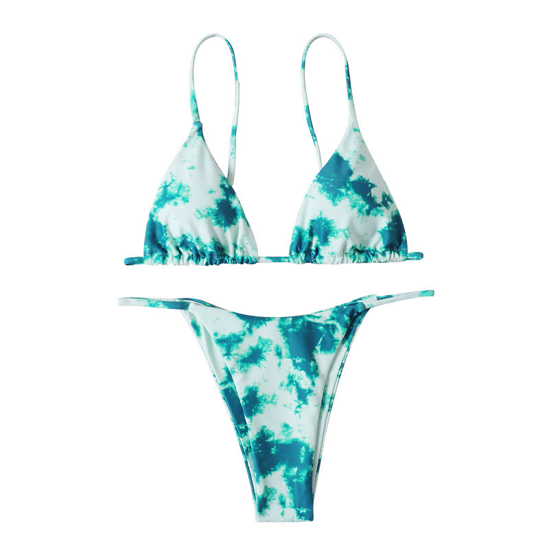 Damen Triangel-Bikini mit modischem Batikdesign Echo Archiv