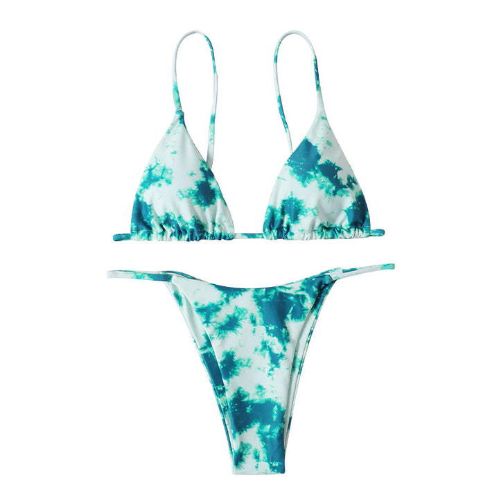 Damen Triangel-Bikini mit modischem Batikdesign Echo Archiv