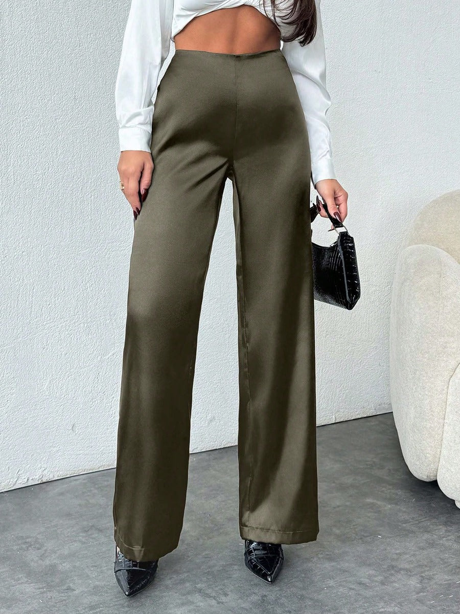 Damen Weite Satin-Hose mit elegantem Schnitt Echo Archiv