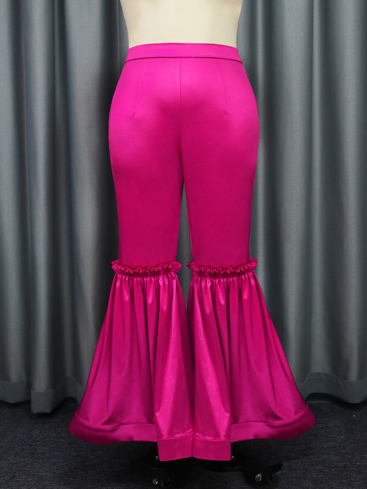Damen elegante Palazzo-Hose mit Rüschendetails Echo Archiv