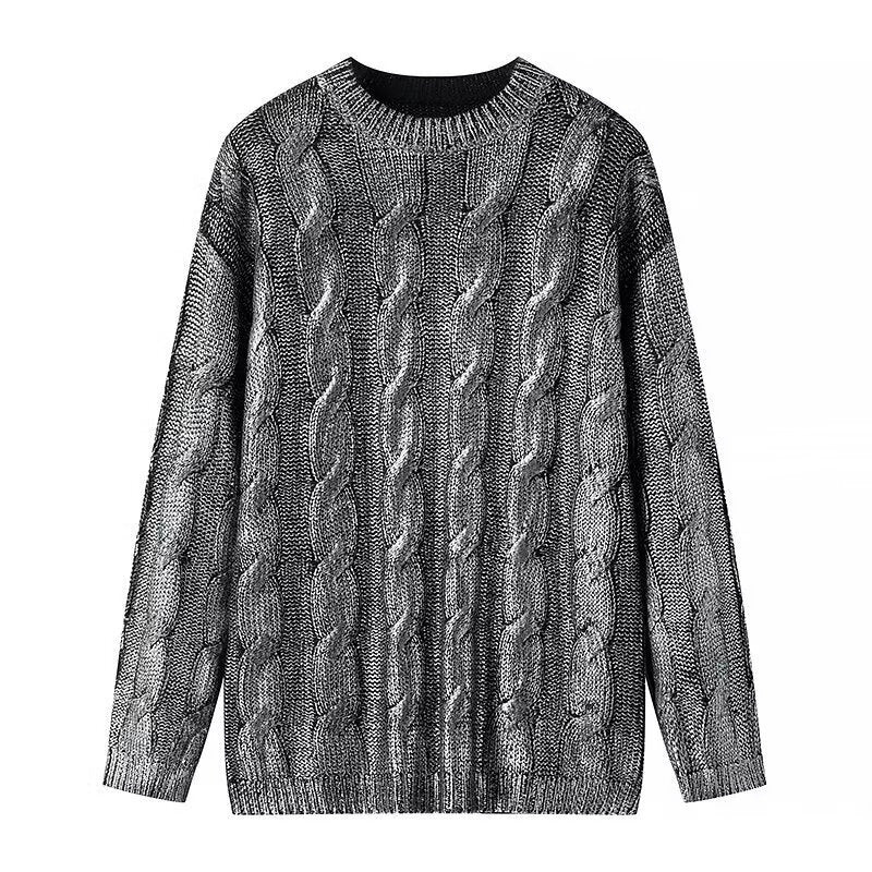 Damen Grobgestrickter Zopfstrick-Pullover mit Rundhals und Oversize-Schnitt Echo Archiv
