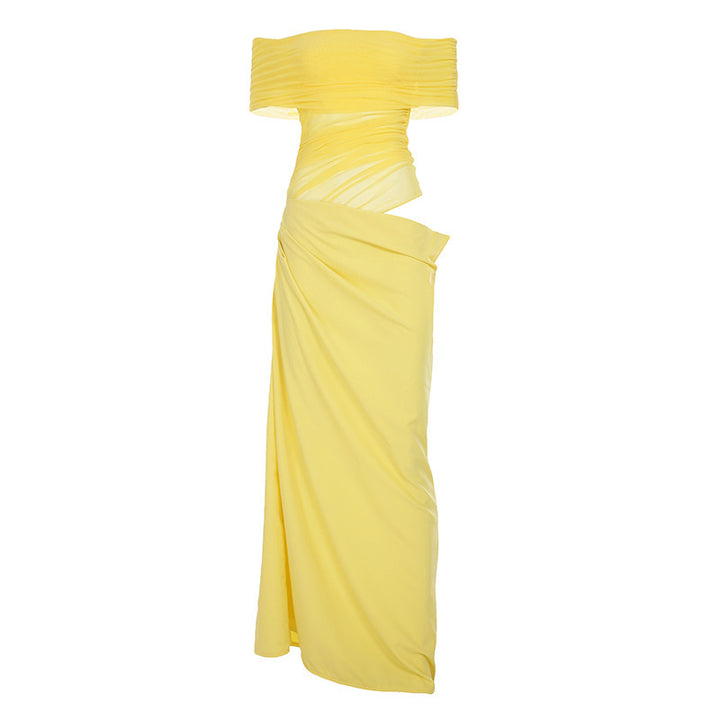 Damen elegantes Abendkleid mit schmalem Schnitt und transparenten Einsätzen Echo Archiv