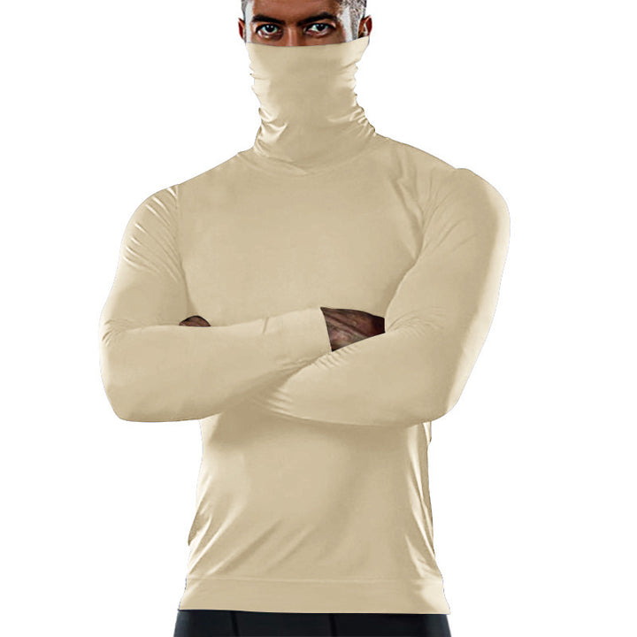 Herren funktionales Langarmshirt mit hohem Kragen und UV-Schutz Echoarchiv