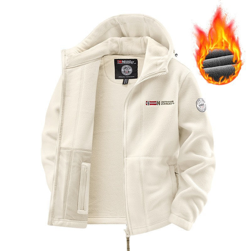 Damen Kapuzen-Fleecejacke mit Teddyfutter und durchgehendem Reißverschluss Echo Archiv