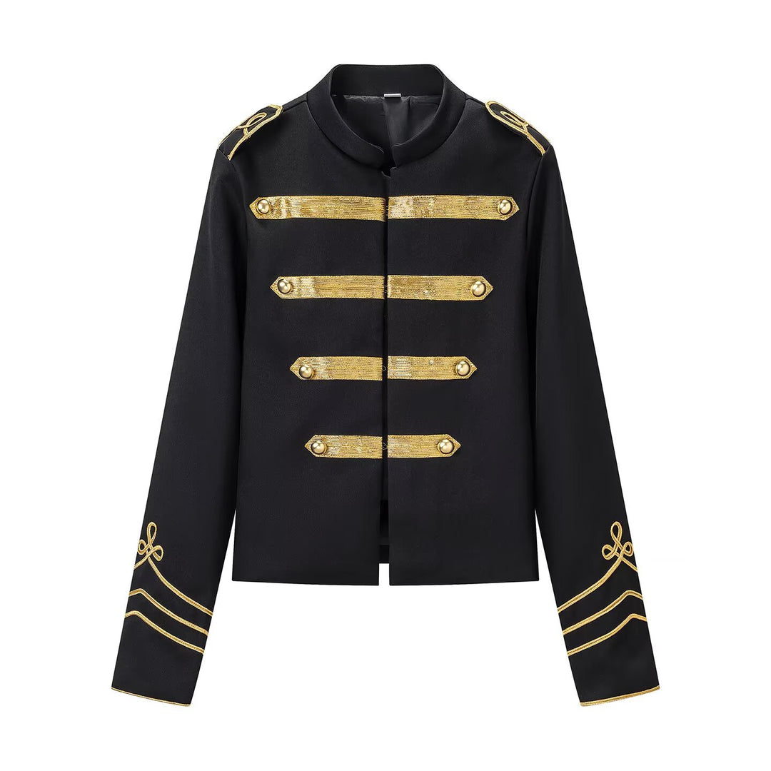 Damen Parade-Blouson mit Stehkragen, Epauletten und goldgestickten Verzierungen Echo Archiv