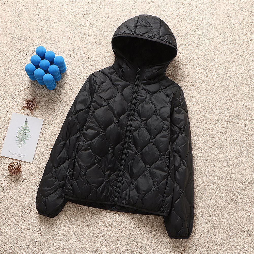 Damen Gesteppte Kapuzenjacke mit organischer Tropfensteppung und komprimierbarer Thermofüllung Echoarchiv