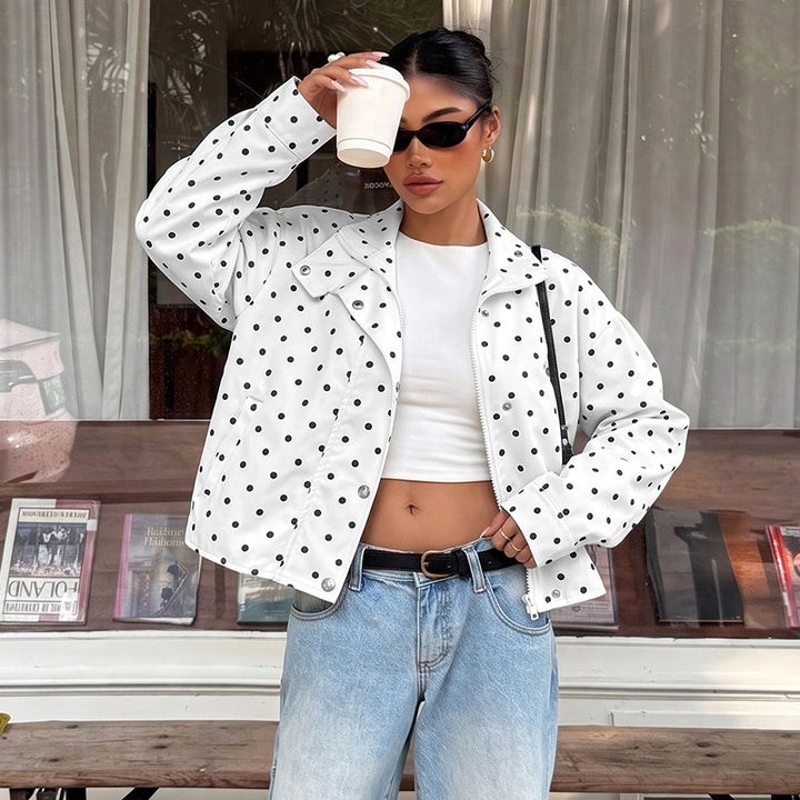 Damen Polka-Dots Pullover Jacke Echo Archiv