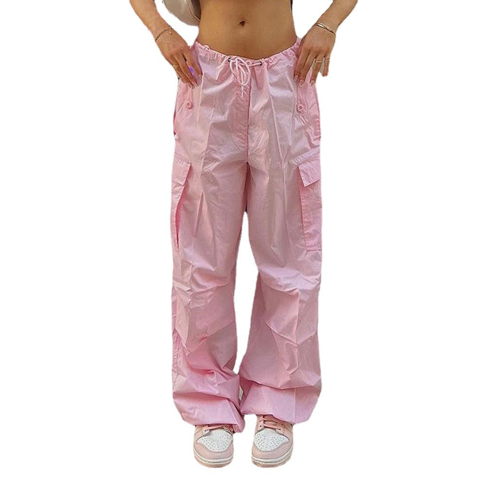 Damen Cargo-Hose mit elastischem Bund und seitlichen Taschen Echoarchiv