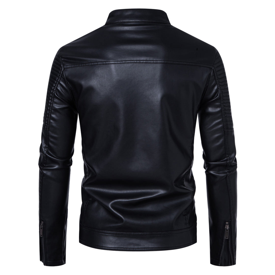 Herren Modische und derbe Lederjacke Echo Archiv