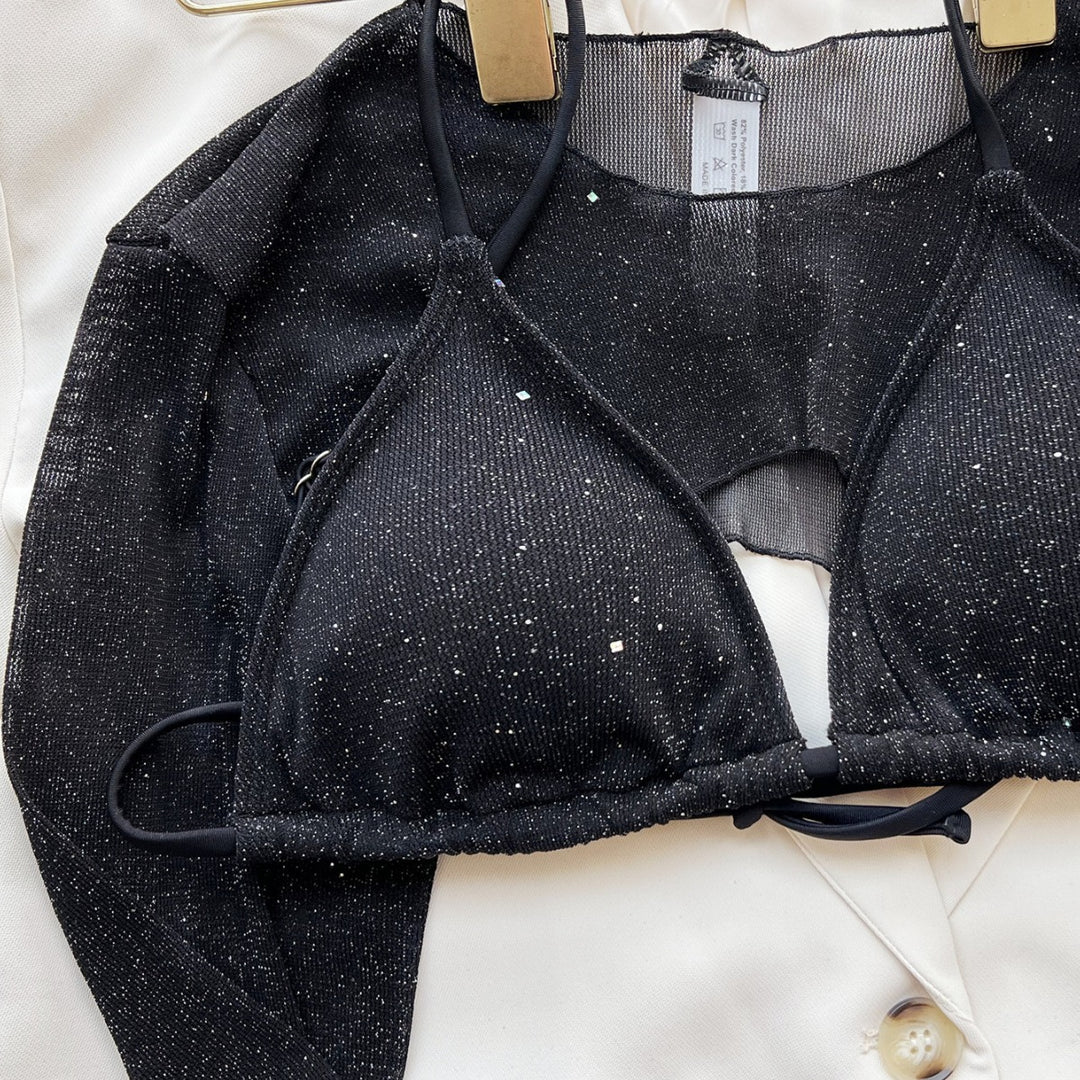 Damen Glamouröser Bikini mit transparentem Oberteil Echo Archiv