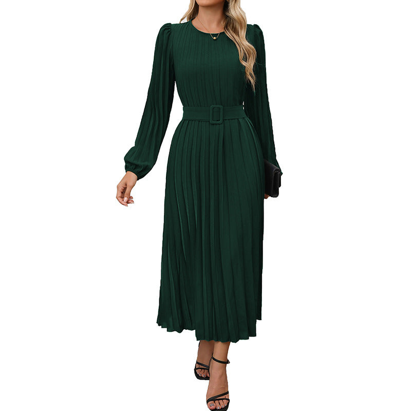 Damen Elegantes Plissee-Midikleid Echo Archiv