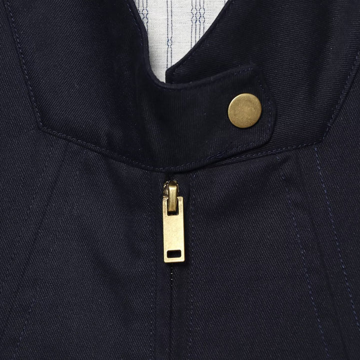 Damen Cropped Boxy-Fieldjacke mit Stehkragen, aufgesetzten Taschen und goldenen Details Echoarchiv