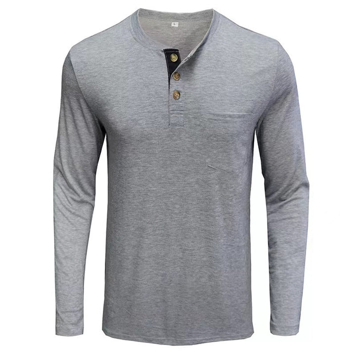 Herren Langarmshirt mit Knopfleiste Echoarchiv