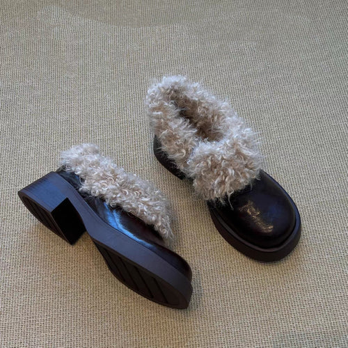 Damen Schicke und praktische Stiefeletten mit Kunstpelz Echo Archiv