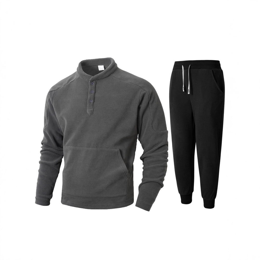 Herren Fleece-Sweatshirt mit hochschließendem Kragen und praktischen Seitentaschen Echoarchiv