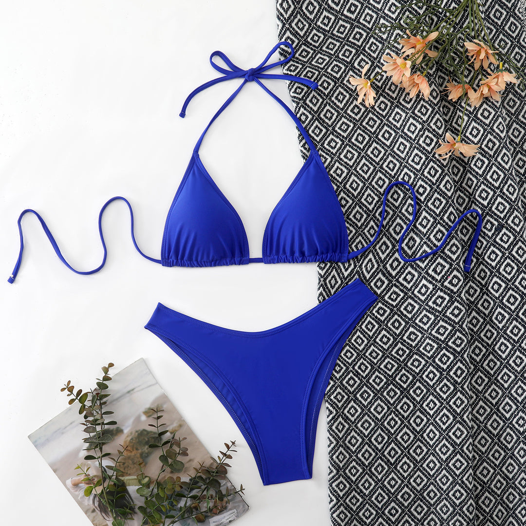 Damen Bikini-Set mit verstellbarem Triangel-Oberteil und hoch geschnittenen Bottoms Echo Archiv