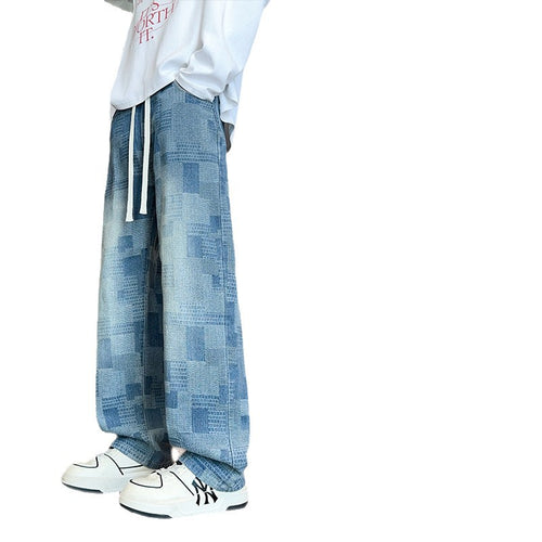 Unisex Weitgeschnittene Denim-Hose im modernen Design Echoarchiv